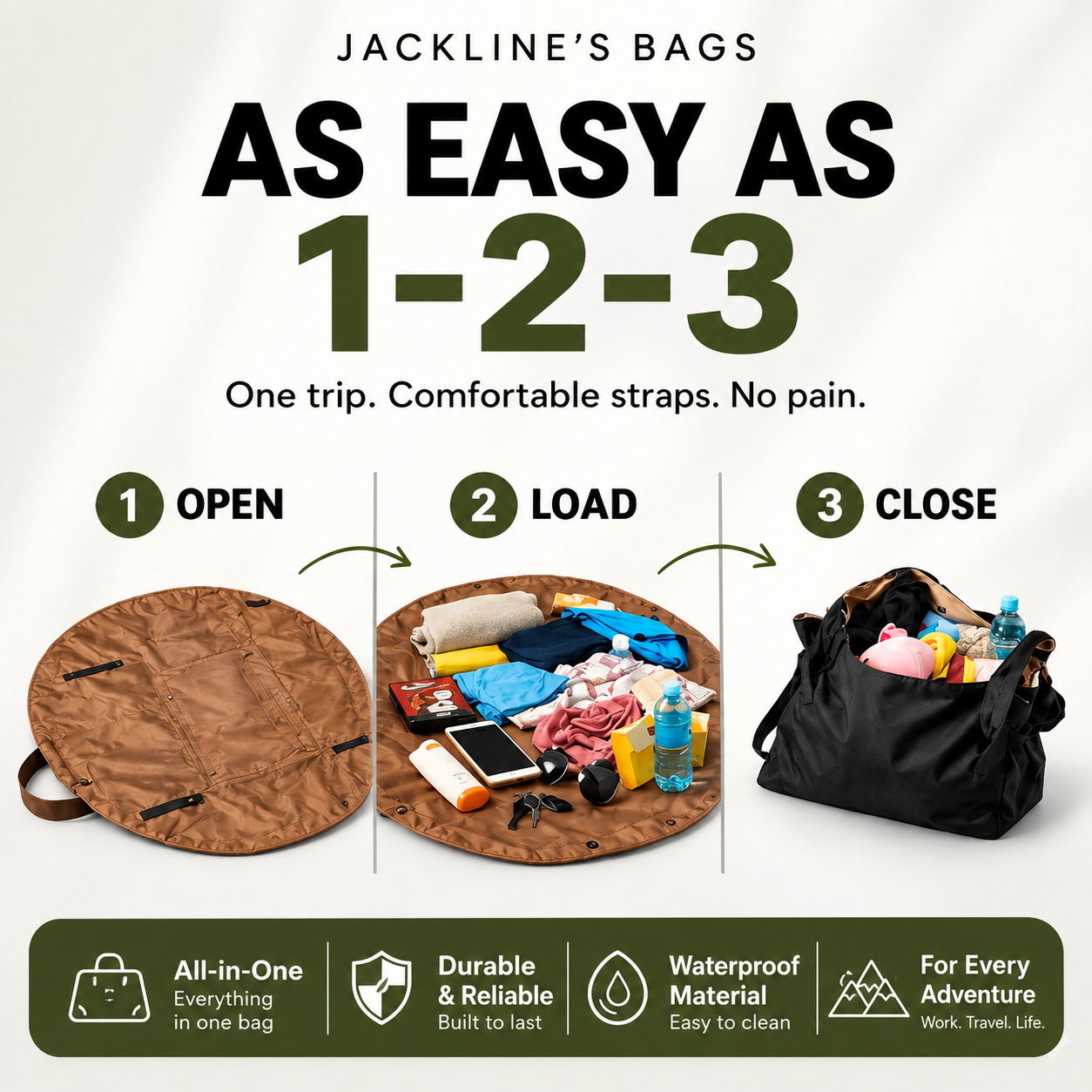 The bag that picks up in seconds